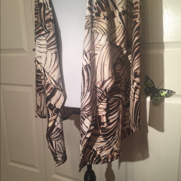 💼 Essentials by Milano Waterfall Long Sleeve Cardigan - Picture 5 of 9